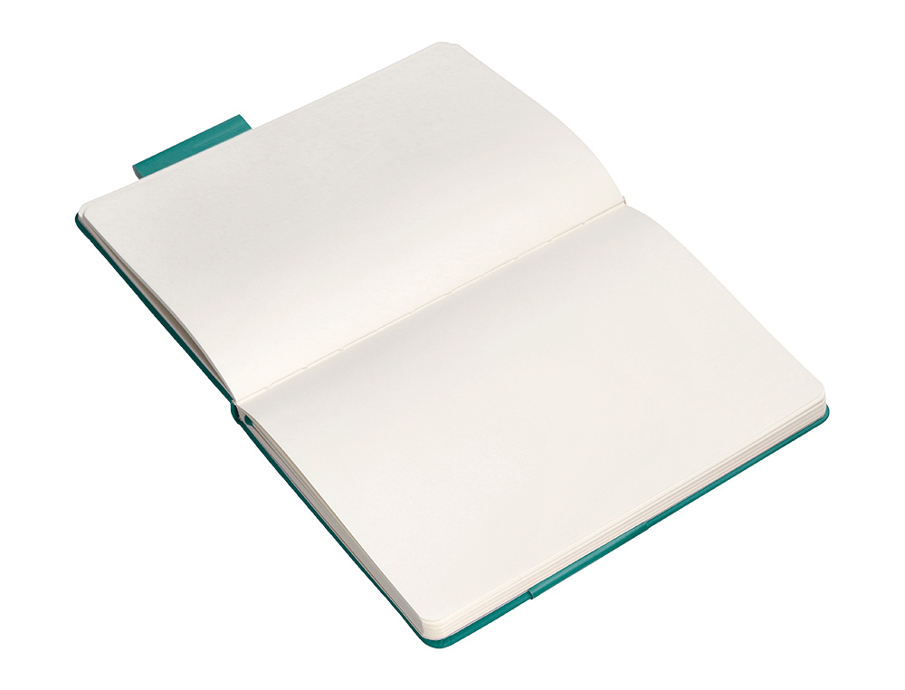 CADERNO COM ELASTICO ANTARTIK NOTES CAPA DURA A4 LISO VERDE AGUA-MARINHA 100 FOLHAS 80 GR FSC