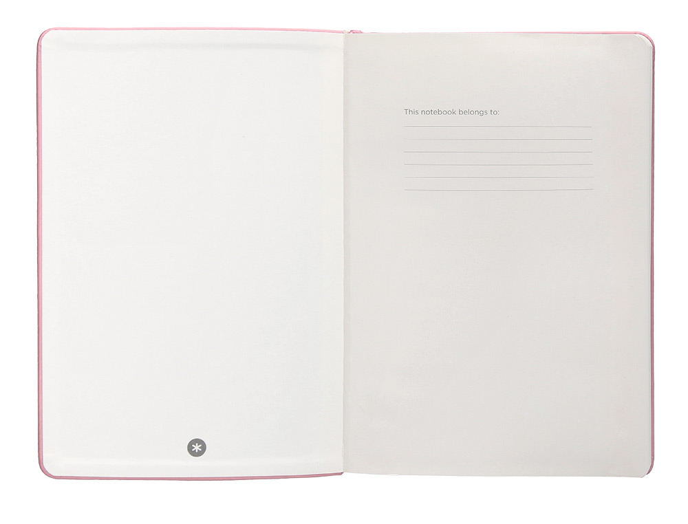 CADERNO COM ELASTICO ANTARTIK NOTES CAPA DURA A5 PONTILHADO ROSA PASTEL 100 FOLHAS 80 GR FSC