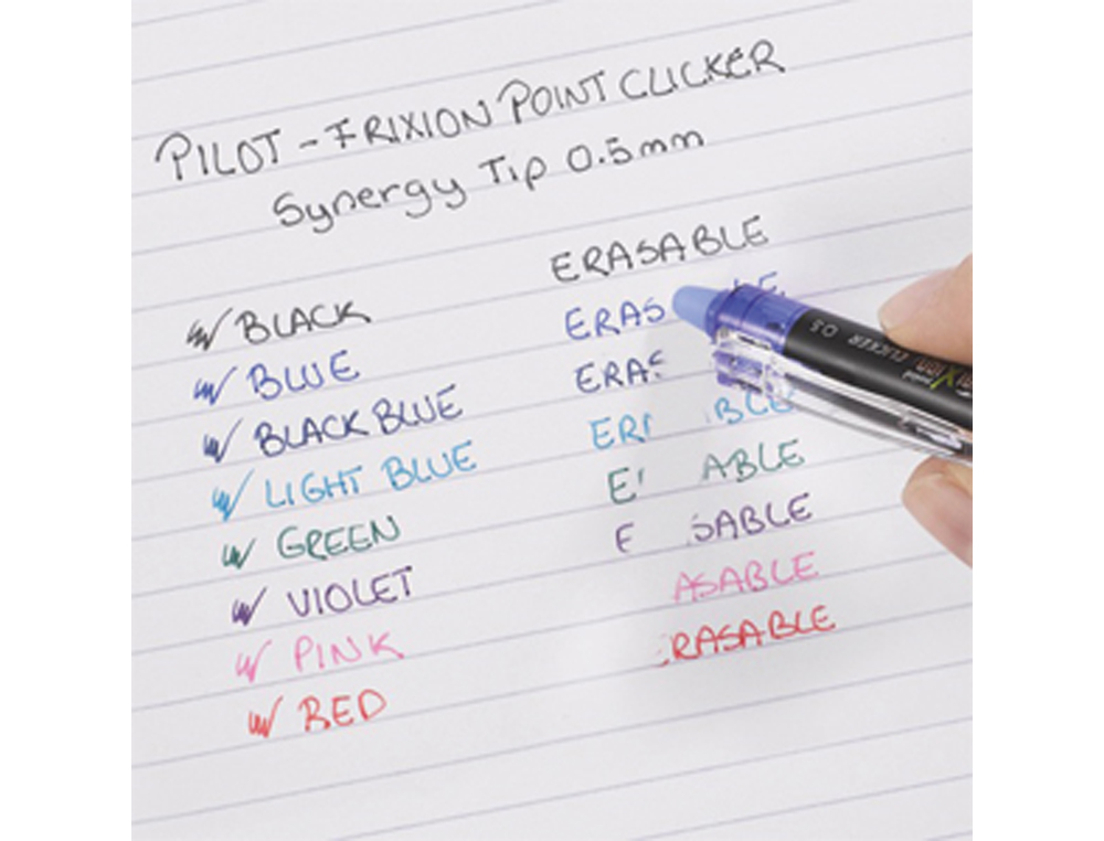 ESFEROGRAFICA PILOT FRIXION POINT CLICKER APAGAVEL 0,5 MM PRETO