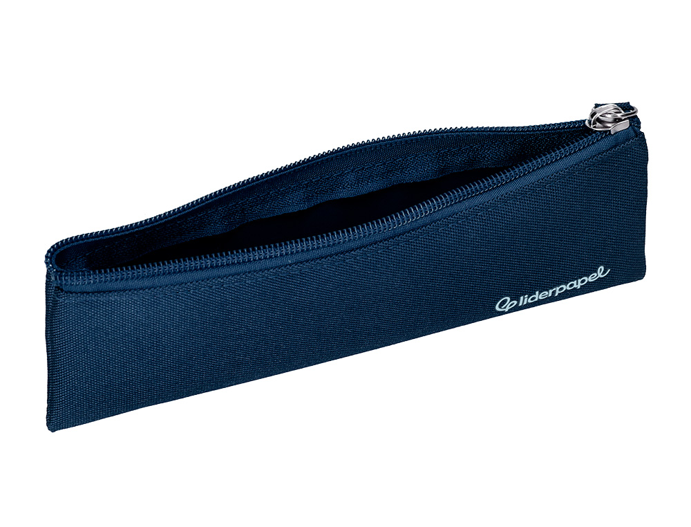 ESTOJO ESCOLAR LIDERPAPEL PLANO ESTREITO UM FECHO 200X60 MM AZUL MARINHO