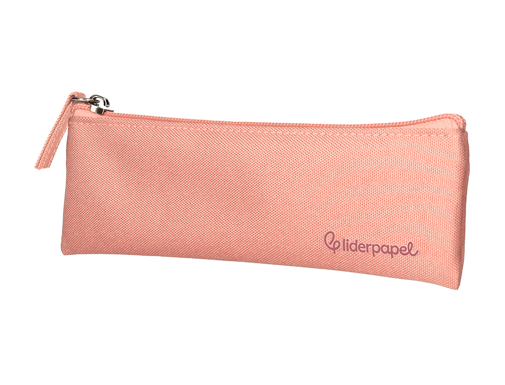 ESTOJO ESCOLAR LIDERPAPEL PLANO ESTREITO UM FECHO 200X60 MM ROSA