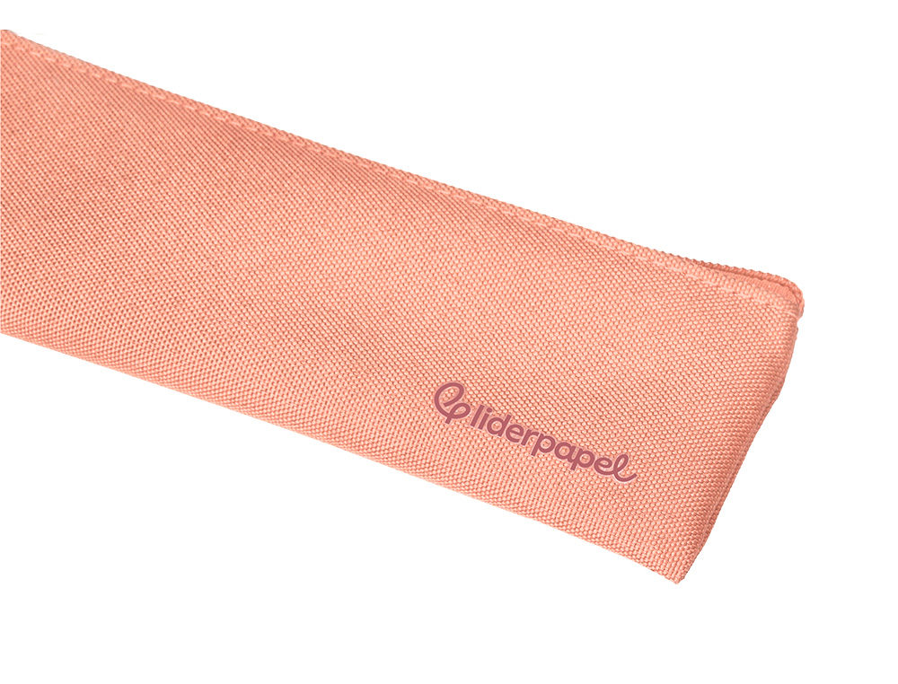 ESTOJO ESCOLAR LIDERPAPEL PLANO ESTREITO UM FECHO 200X60 MM ROSA