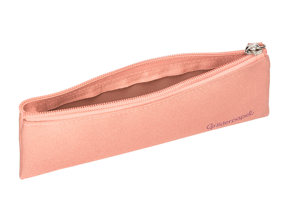 ESTOJO ESCOLAR LIDERPAPEL PLANO ESTREITO UM FECHO 200X60 MM ROSA