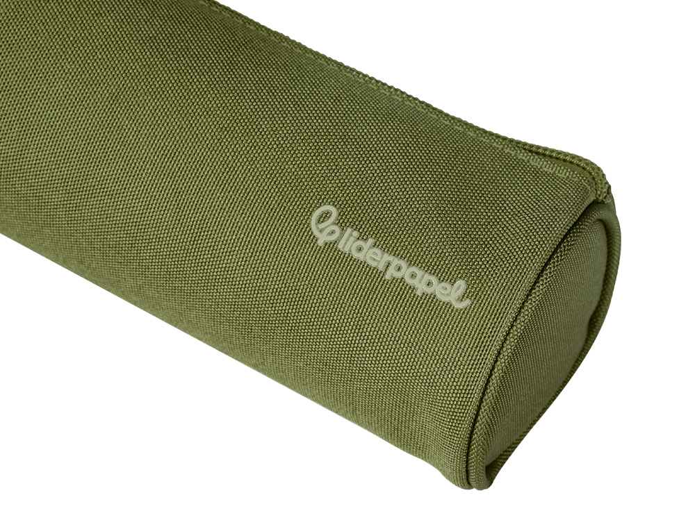 ESTOJO ESCOLAR LIDERPAPEL CILINDRICO LARGO 210X70 MM CREME