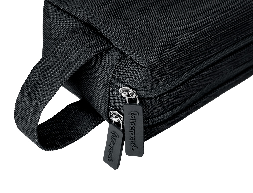 ESTOJO ESCOLAR LIDERPAPEL RETANGULAR COM ASA 2 FECHOS 210X80 MM PRETO