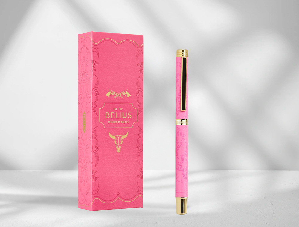 ROLLER BELIUS WILD WEST ALUMINIO COR ROSA DOURADO TINTA COR PRETO CAIXA DE DESIGN