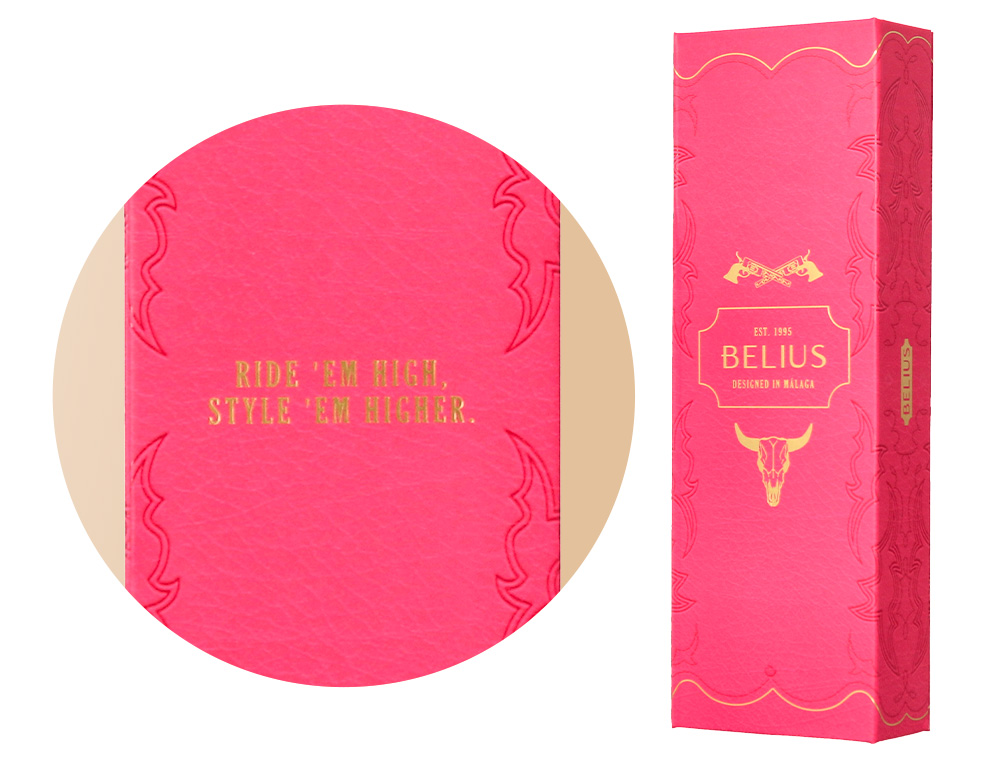 ROLLER BELIUS WILD WEST ALUMINIO COR ROSA DOURADO TINTA COR PRETO CAIXA DE DESIGN