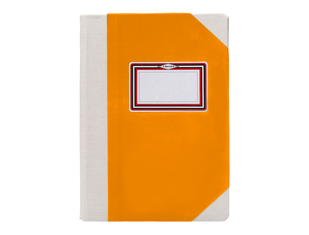 LIVRO DE CARTAO COSIDO FERNANDES FLECHA DIN A5+ PAUTADO 50 FOLHAS 100 GR LARANJA