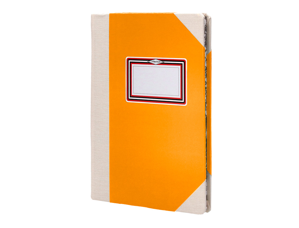 LIVRO DE CARTAO COSIDO FERNANDES FLECHA DIN A5+ PAUTADO 50 FOLHAS 100 GR LARANJA