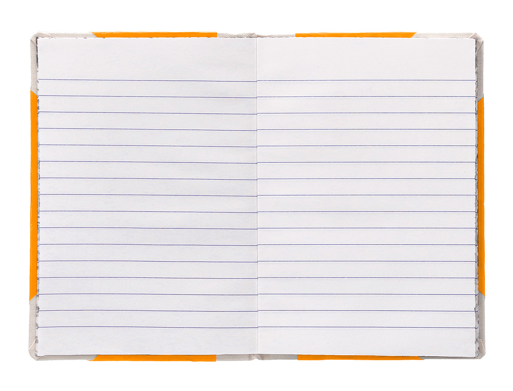 LIVRO DE CARTAO COSIDO FERNANDES FLECHA DIN A5+ PAUTADO 50 FOLHAS 100 GR LARANJA