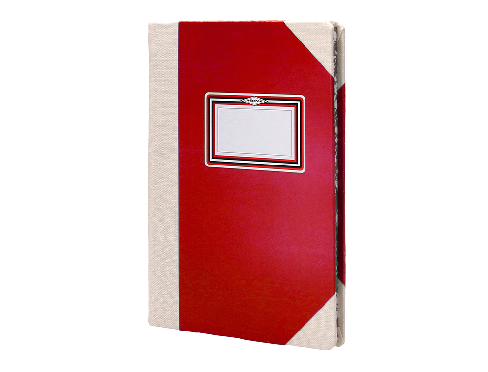 LIVRO DE CARTAO COSIDO FERNANDES FLECHA DIN A5+ PAUTADO 50 FOLHAS 100 GR VERMELHO
