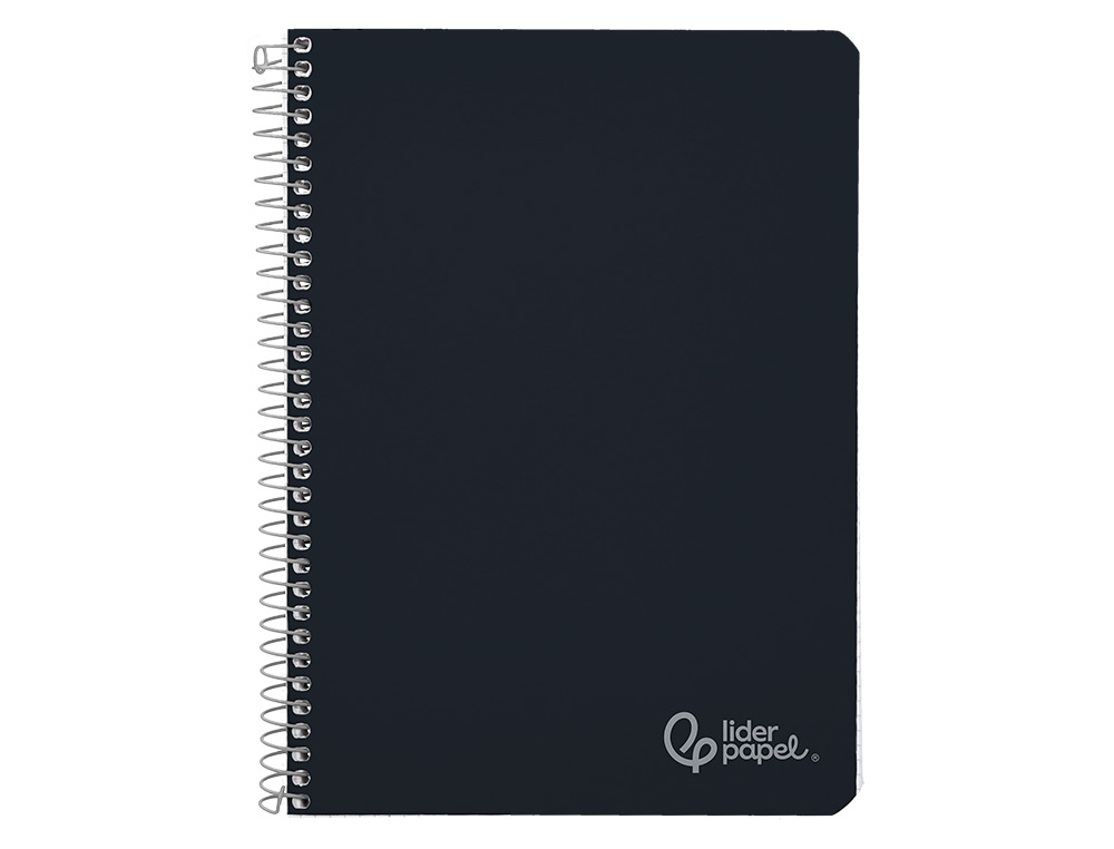 CADERNO ESPIRAL LIDERPAPEL DIN A4 WITTY CAPA DURA 80F 90GR PAUTADO COM MARGEM COR PRETO