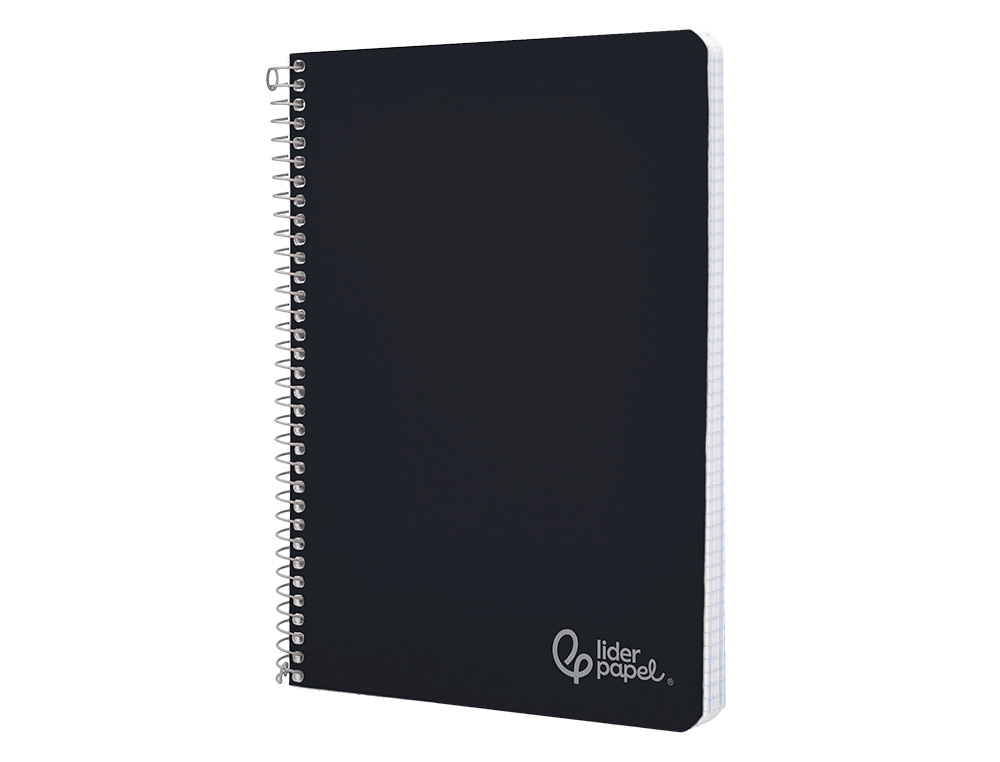 CADERNO ESPIRAL LIDERPAPEL DIN A4 WITTY CAPA DURA 80F 90GR PAUTADO COM MARGEM COR PRETO