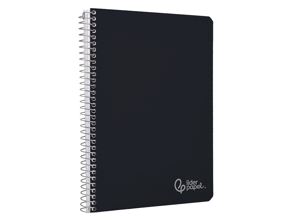 CADERNO ESPIRAL LIDERPAPEL DIN A4 WITTY CAPA DURA 80F 90GR PAUTADO COM MARGEM COR PRETO