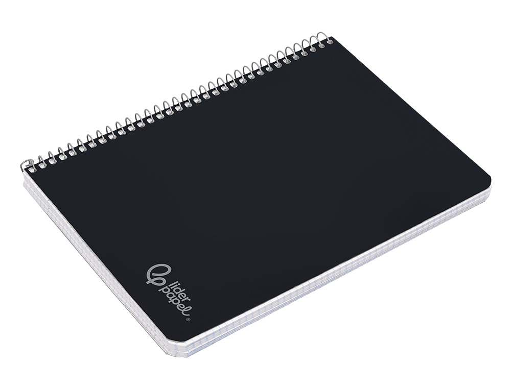 CADERNO ESPIRAL LIDERPAPEL DIN A4 WITTY CAPA DURA 80F 90GR PAUTADO COM MARGEM COR PRETO