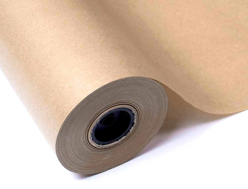 PAPEL KRAFT LIDERPAPEL CASTANHO BOBINE 1 MT X 357 MT ESPECIAL PARA EMBALAGEM PESO 25 KG