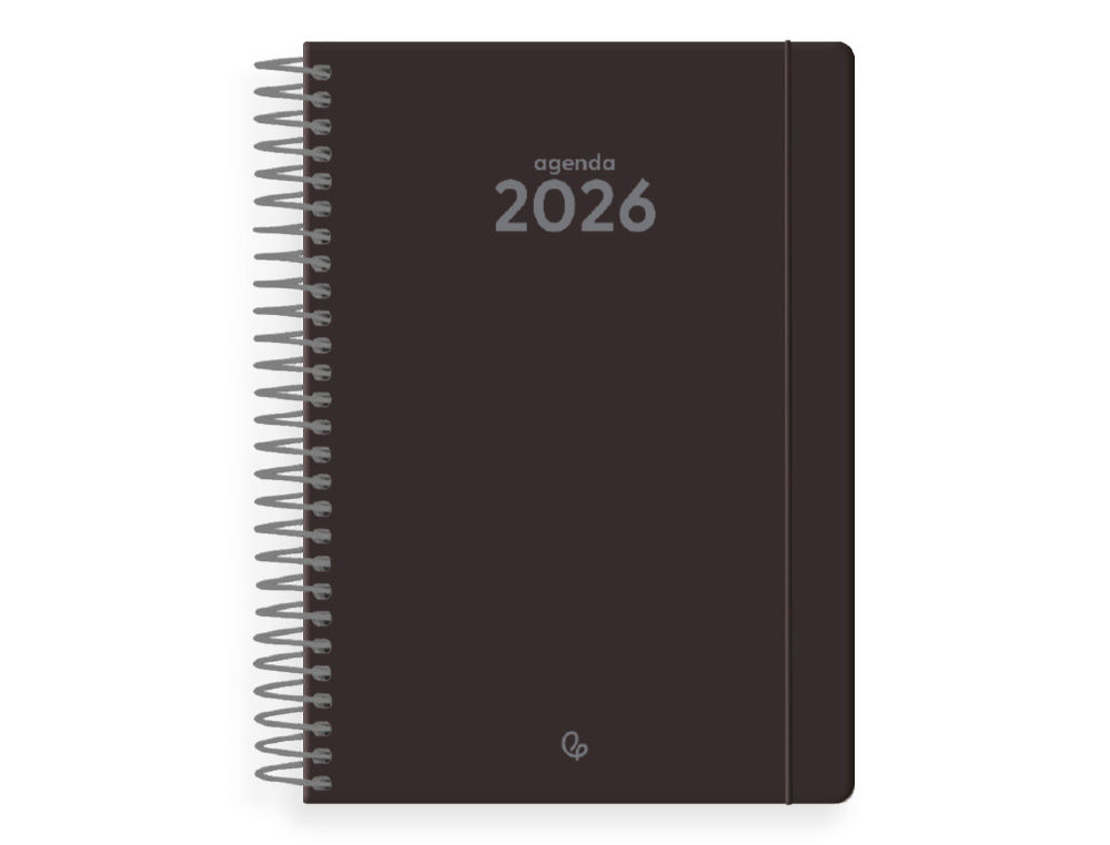 AGENDA ESPIRAL LIDERPAPEL CLASSIC A4 2026 SEMANA VISTA PRETO PAPEL 70 GR FSC
