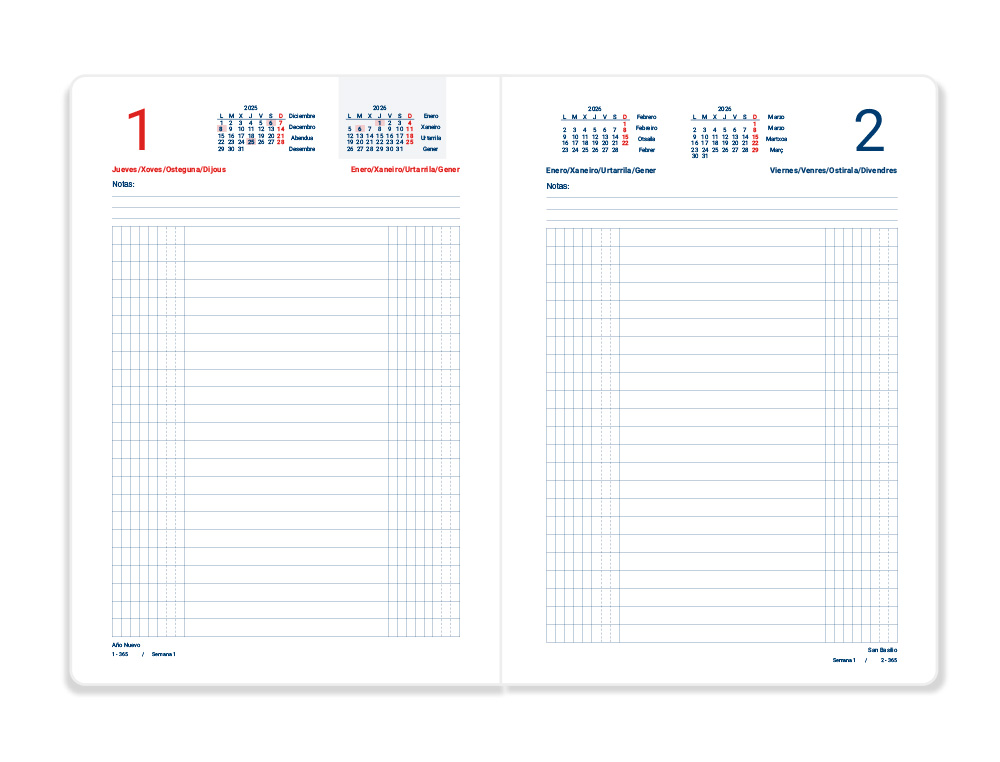 AGENDA ENCADERNADA LIDERPAPEL DIETARIO 120X165MM 2027 DIA PAGINA PRETO PAPEL 70 GR FSC