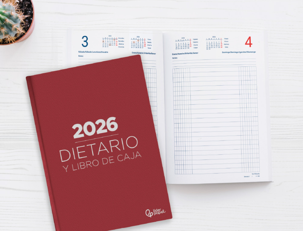 AGENDA ENCADERNADA LIDERPAPEL DIETARIO 120X165MM 2027 DIA PAGINA PRETO PAPEL 70 GR FSC