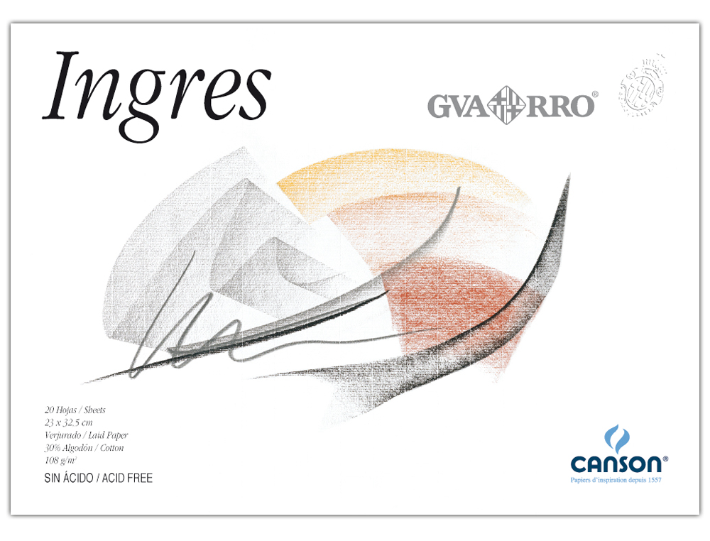 BLOCO DE DESENHO INGRES 230X325MM 20 FOLHAS 108 GR