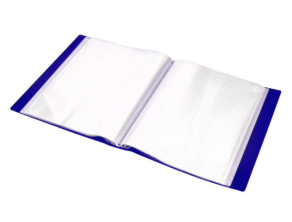 CAPA CATALOGO LIDERPAPEL 100 BOLSAS DIN A4 AZUL COM CAIXA