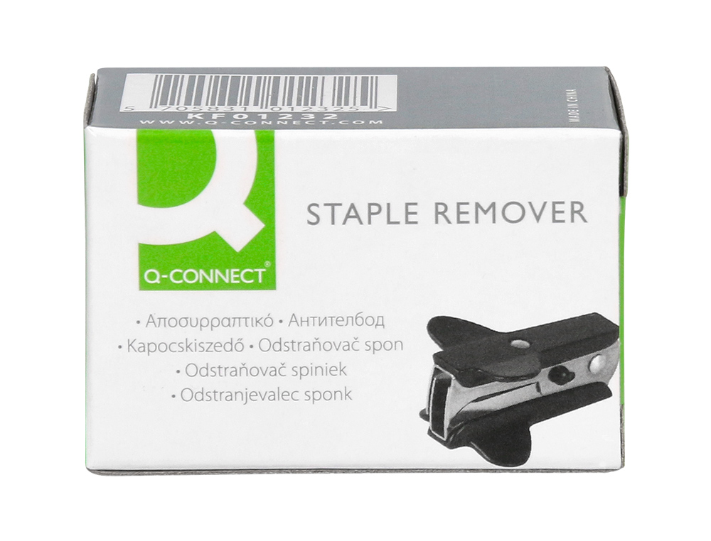 SACA AGRAFES Q-CONNECT PRETO PLASTICO E METAL