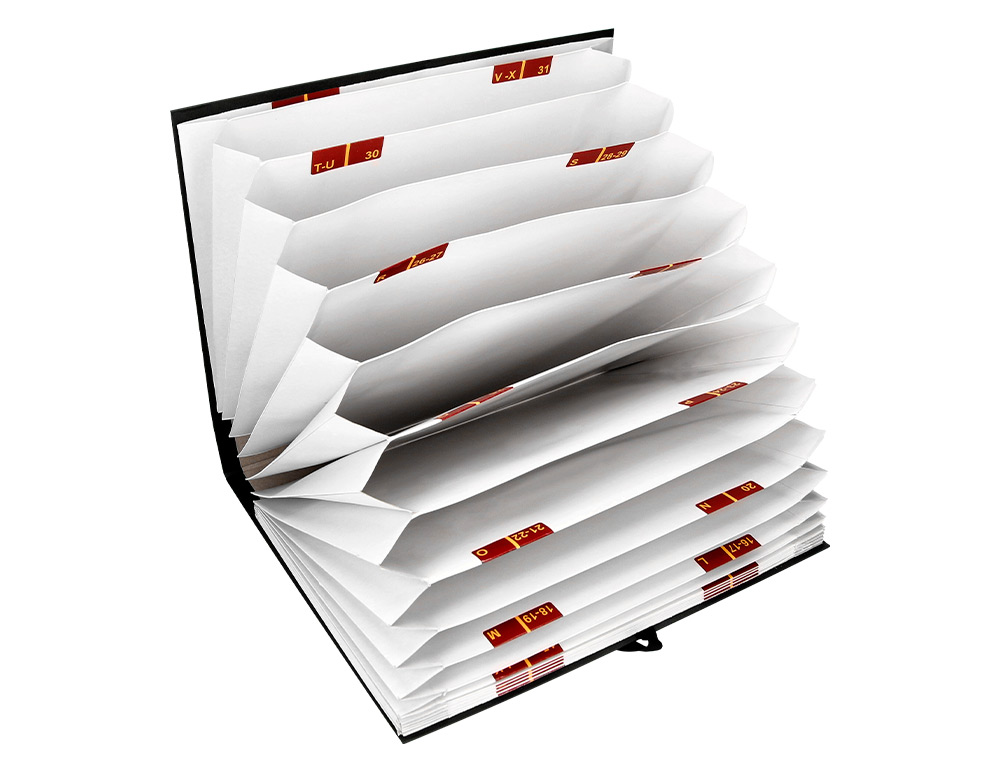 PASTA LIDERPAPEL COM FOLE A-Z COM 20 DIVISORIAS FOLIO PRETO