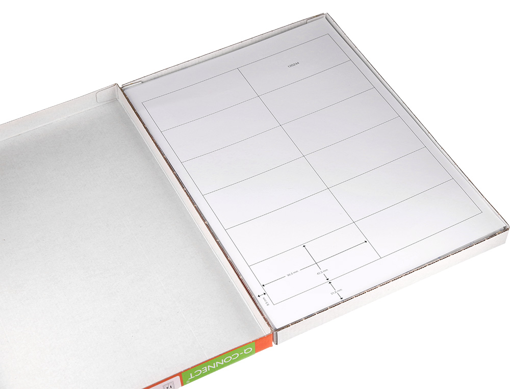 ETIQUETAS ADESIVAS Q-CONNECT DIN A4 96,5 X 42,3 MM