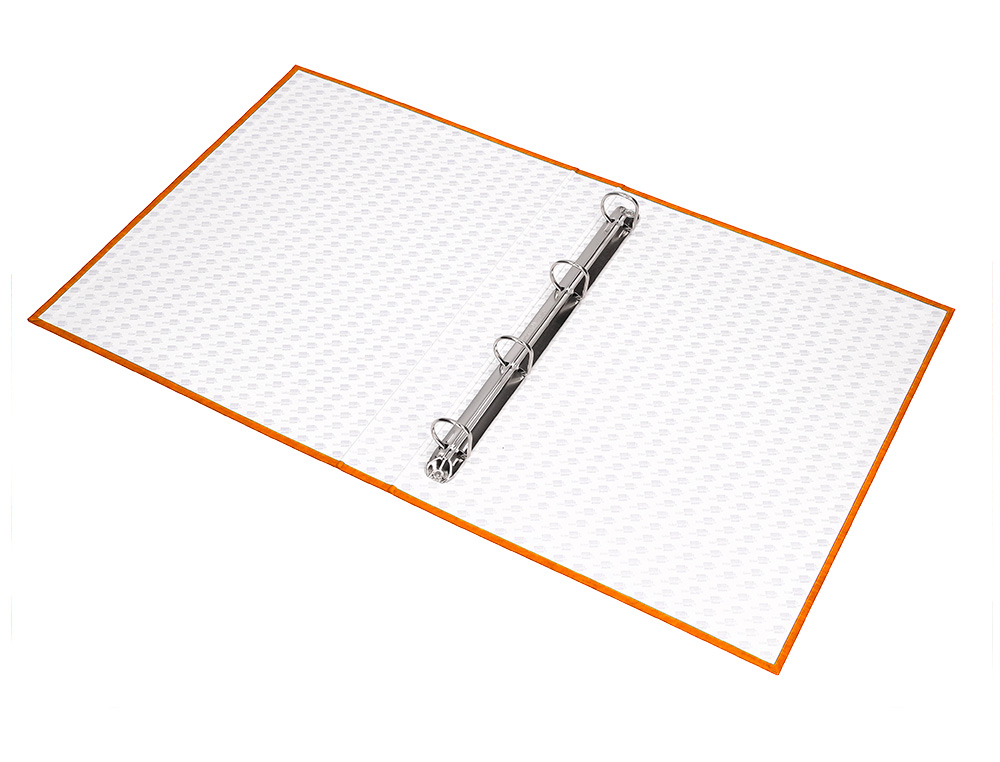 CAPA LIDERPAPEL PAPER COAT 4 ANEIS 25 MM FROSTY LARANJA