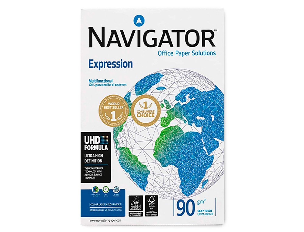 PAPEL FOTOCOPIA NAVIGATOR DIN A3 90 GR EMBALAGEM DE 500 FOLHAS