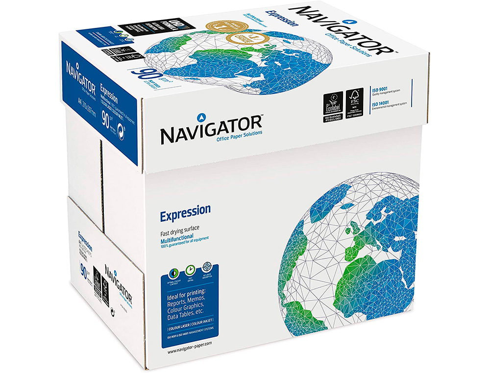 PAPEL FOTOCOPIA NAVIGATOR DIN A3 90 GR EMBALAGEM DE 500 FOLHAS