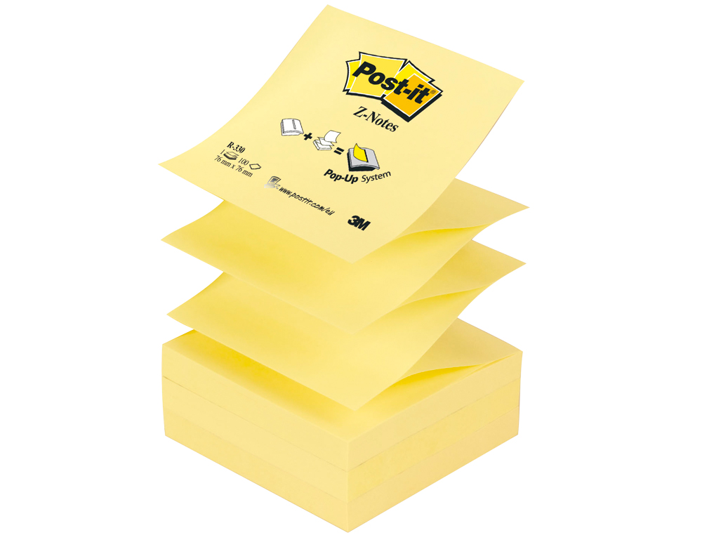 BLOCO DE NOTAS ADESIVAS POST-IT AMARELO. 76 X 76 MM