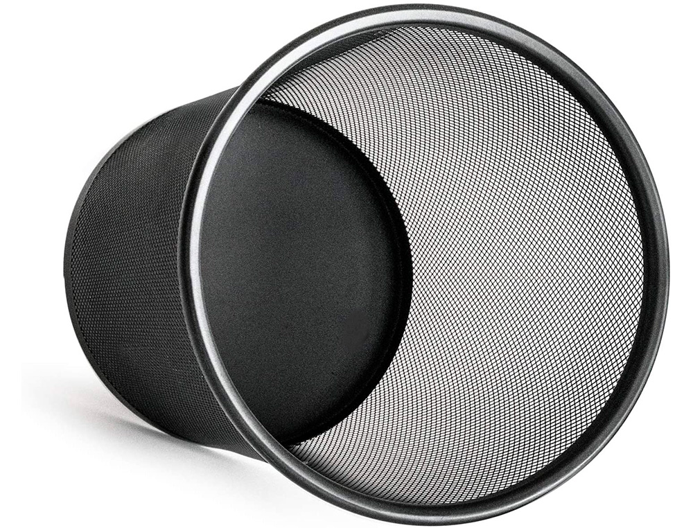 CESTO DE PAPEIS Q-CONNECT DE REDE METALICO PRETO CAPACIDADE 8,3 LITROS 26X23,5 CM