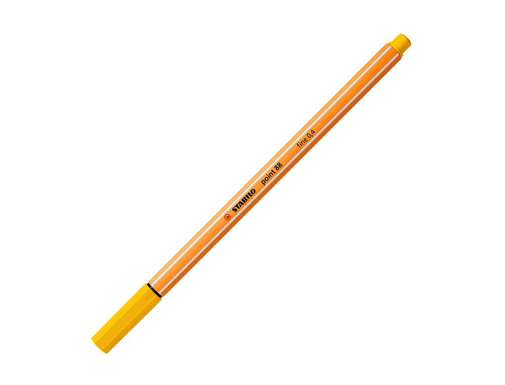 MARCADOR STABILO PONTA DE FIBRA POINT 88 AMARELO 0,4 MM