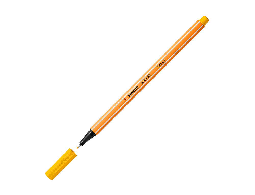 MARCADOR STABILO PONTA DE FIBRA POINT 88 AMARELO 0,4 MM