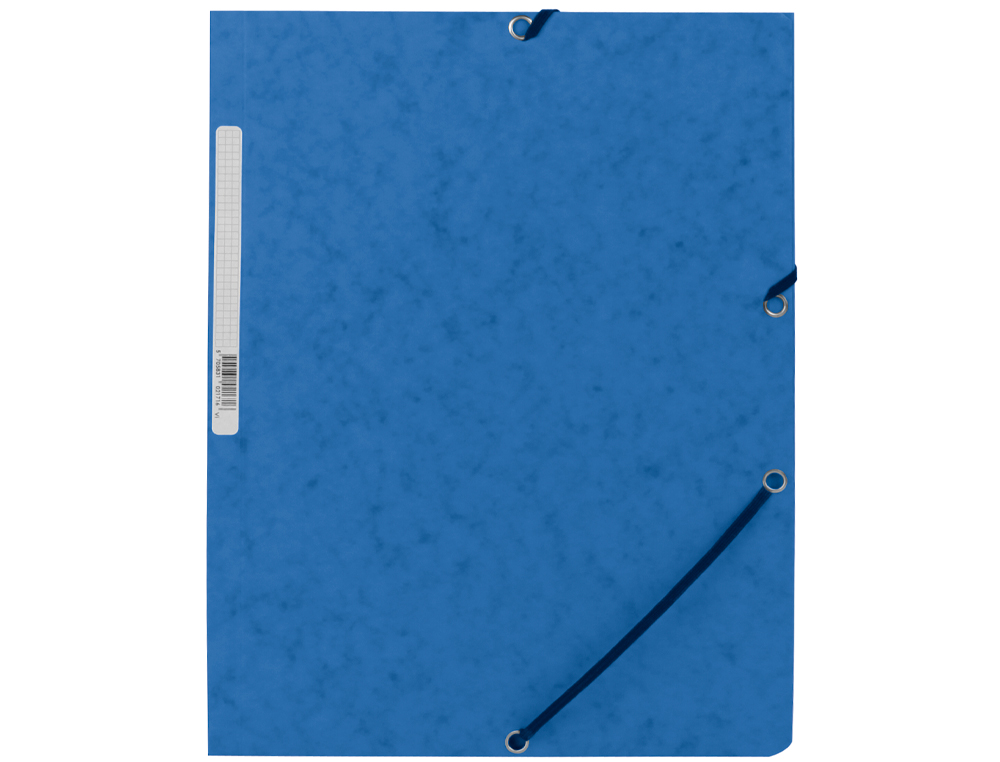 PASTA DE ELASTICOS Q-CONNECT DIN A4 COM ABAS AZUL