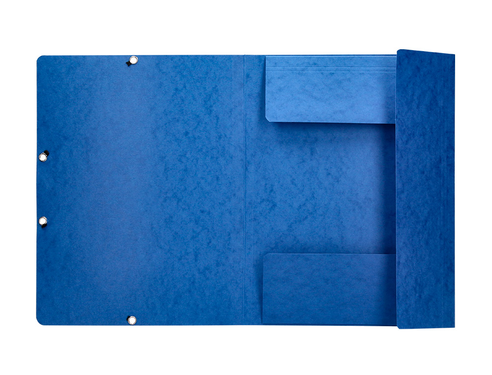 PASTA DE ELASTICOS Q-CONNECT DIN A4 COM ABAS AZUL