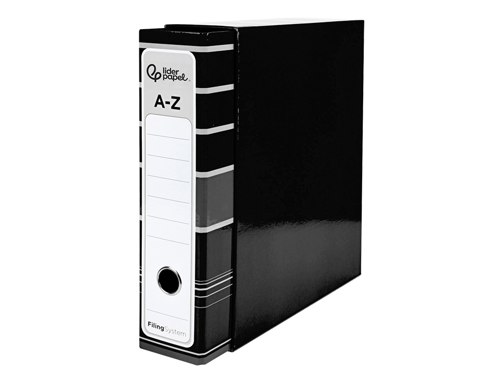PASTA DE ARQUIVO DE ALAVANCA LIDERPAPEL FILING SYSTEM CARTAO FORRADO DIN A4 COM CAIXA PRETA