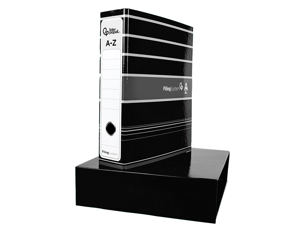 PASTA DE ARQUIVO DE ALAVANCA LIDERPAPEL FILING SYSTEM CARTAO FORRADO DIN A4 COM CAIXA PRETA