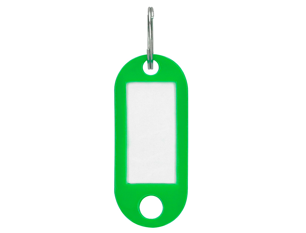 CHAVEIRO PORTA-ETIQUETAS Q-CONNECT VERDE CAIXA 100 UNIDADES