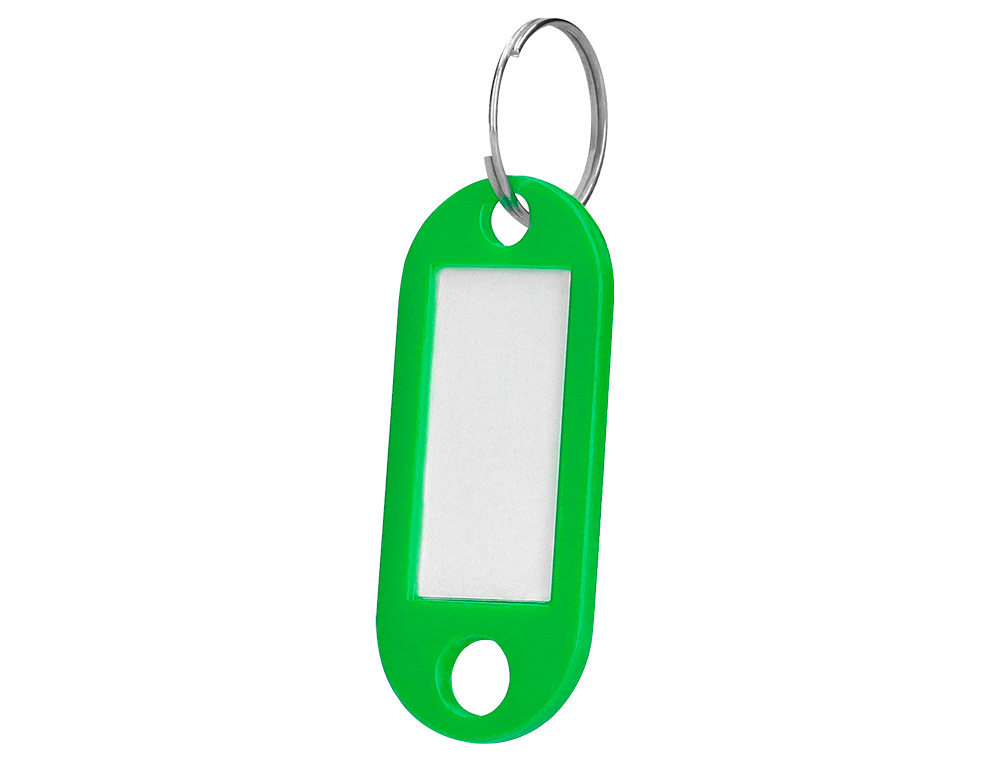 CHAVEIRO PORTA-ETIQUETAS Q-CONNECT VERDE CAIXA 100 UNIDADES