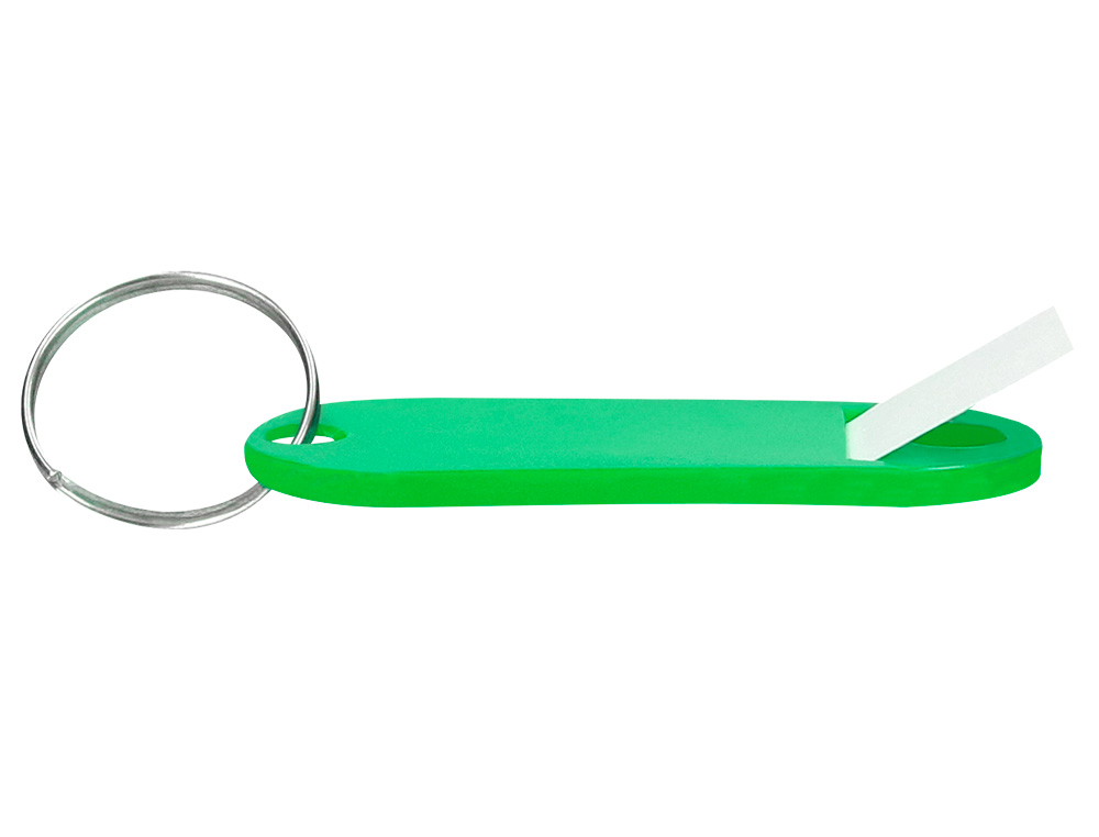 CHAVEIRO PORTA-ETIQUETAS Q-CONNECT VERDE CAIXA 100 UNIDADES