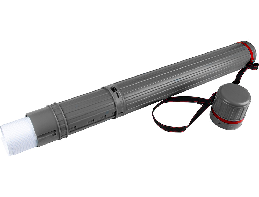 TUBO PORTA DESENHOS EXTENSIVEL 125 CM CINZA