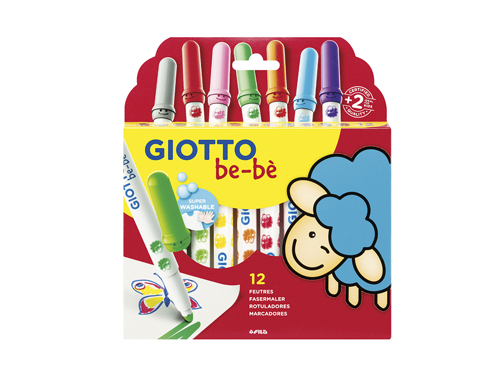 MARCADOR BEBE GIOTTO 12+2 UNIDADES