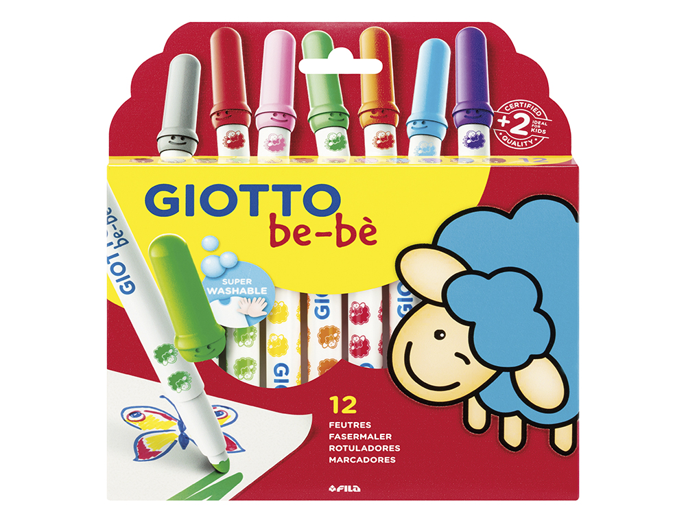 MARCADOR BEBE GIOTTO 12+2 UNIDADES