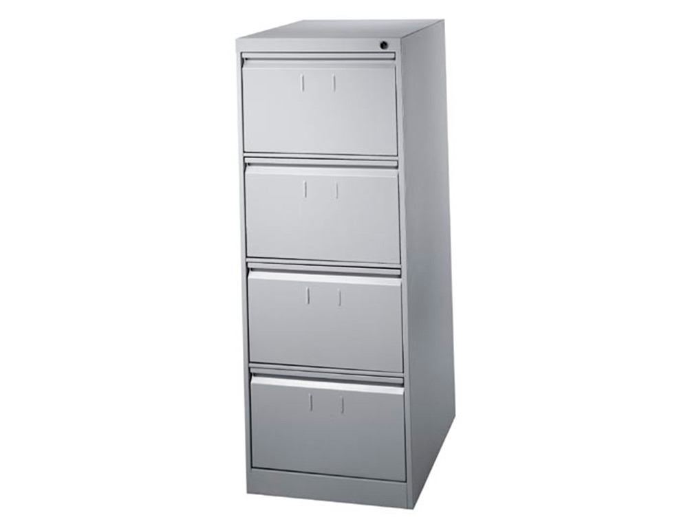 BLOCO CLASSIFICADOR DE CHAO METALICO DE 4 GAVETAS 132 CM ALT 65 CM PROF 47,5 CM LARG GUIAS TELESCOPICAS ANTIDESLIZANTE