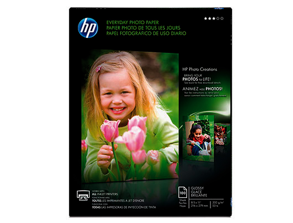 PAPEL HP PHOTO GLOSSY 200GR DIN A4 100 FOLHAS