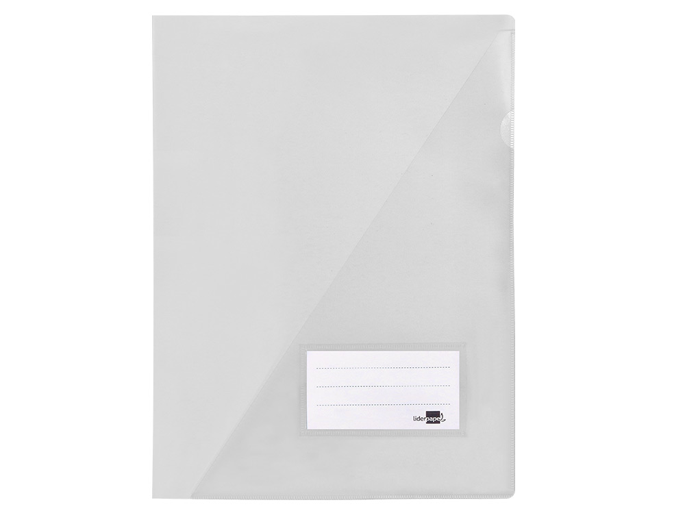 BOLSA DOSSIER LIDERPAPEL DIN A4 POLIPROPILENO 180 MICRONS INCOLOR 20 FOLHAS