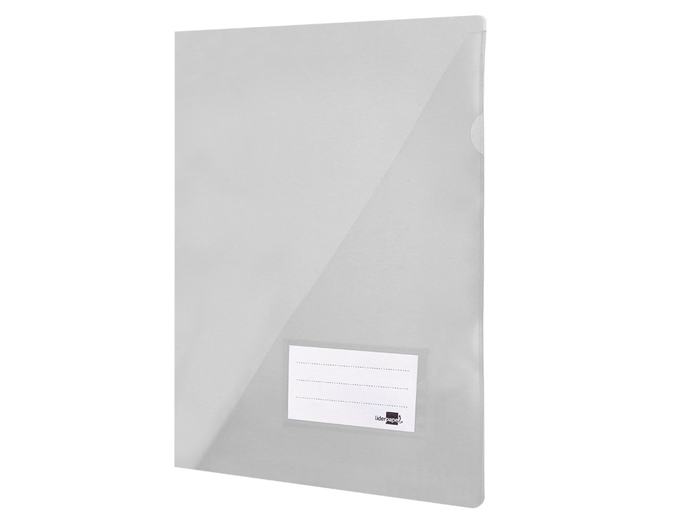 BOLSA DOSSIER LIDERPAPEL DIN A4 POLIPROPILENO 180 MICRONS INCOLOR 20 FOLHAS