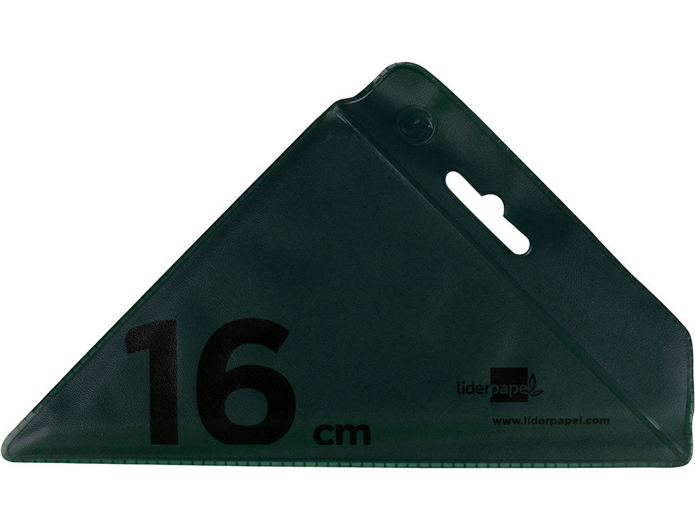ESQUADRO LIDERPAPEL 16 CM PLASTICO VERDE